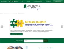 Tablet Screenshot of cornerstonemortgage.com